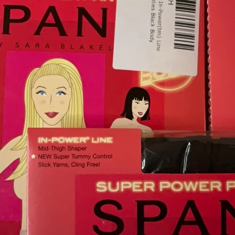 SPANX Super Power Panties in Black. Size B. NIOP. Each.